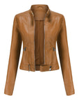 Cecily | Cropped Moto Biker Jacket