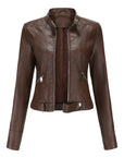 Cecily | Cropped Moto Biker Jacket