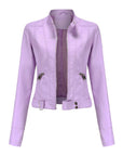Cecily | Cropped Moto Biker Jacket