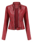 Cecily | Cropped Moto Biker Jacket