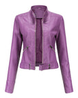 Cecily | Cropped Moto Biker Jacket