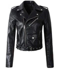 Rachel | Cropped Geknoopte Moto Jacket