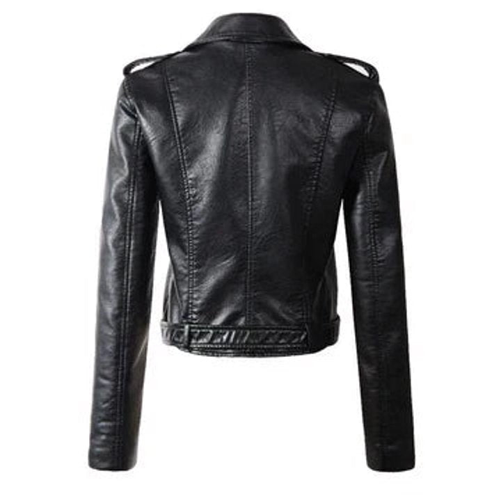 Rachel | Cropped Geknoopte Moto Jacket