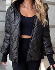 Marina | Gequilte Hooded Zip-Up Jas