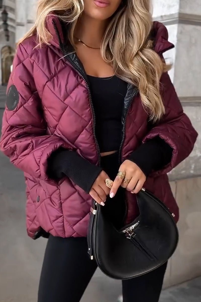 Marina | Gequilte Hooded Zip-Up Jas