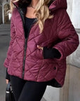 Marina | Gevoerde Hooded Zip-Up Jas