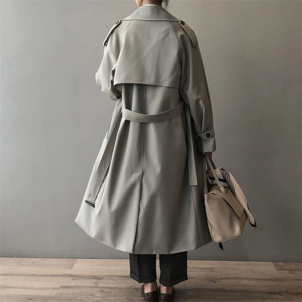 Aurelie | Dubbelzijdige Lange Trenchcoat