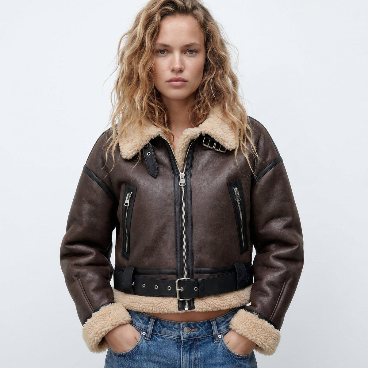Verena | Cropped Aviator Bomberjack