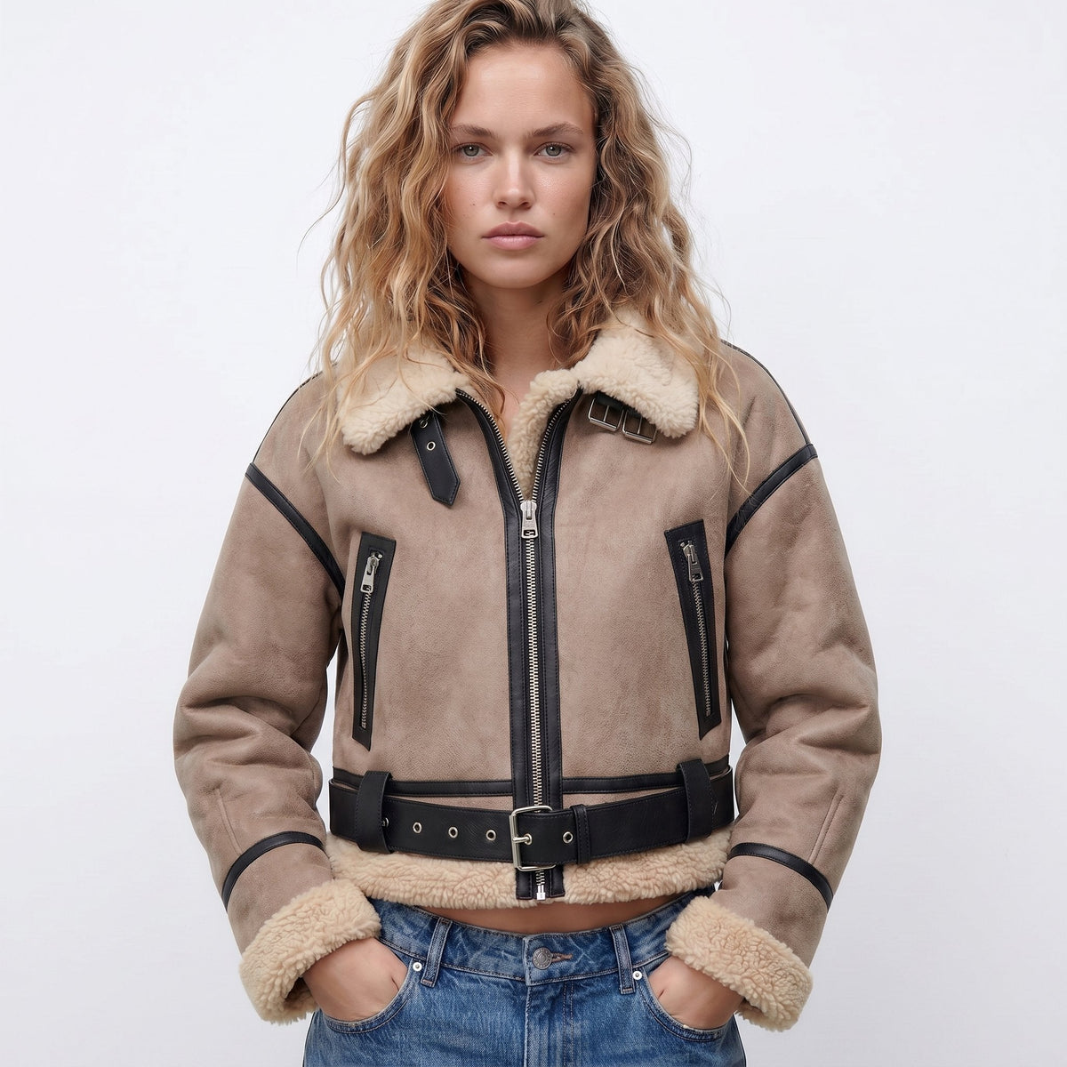 Verena | Cropped Aviator Bomberjack