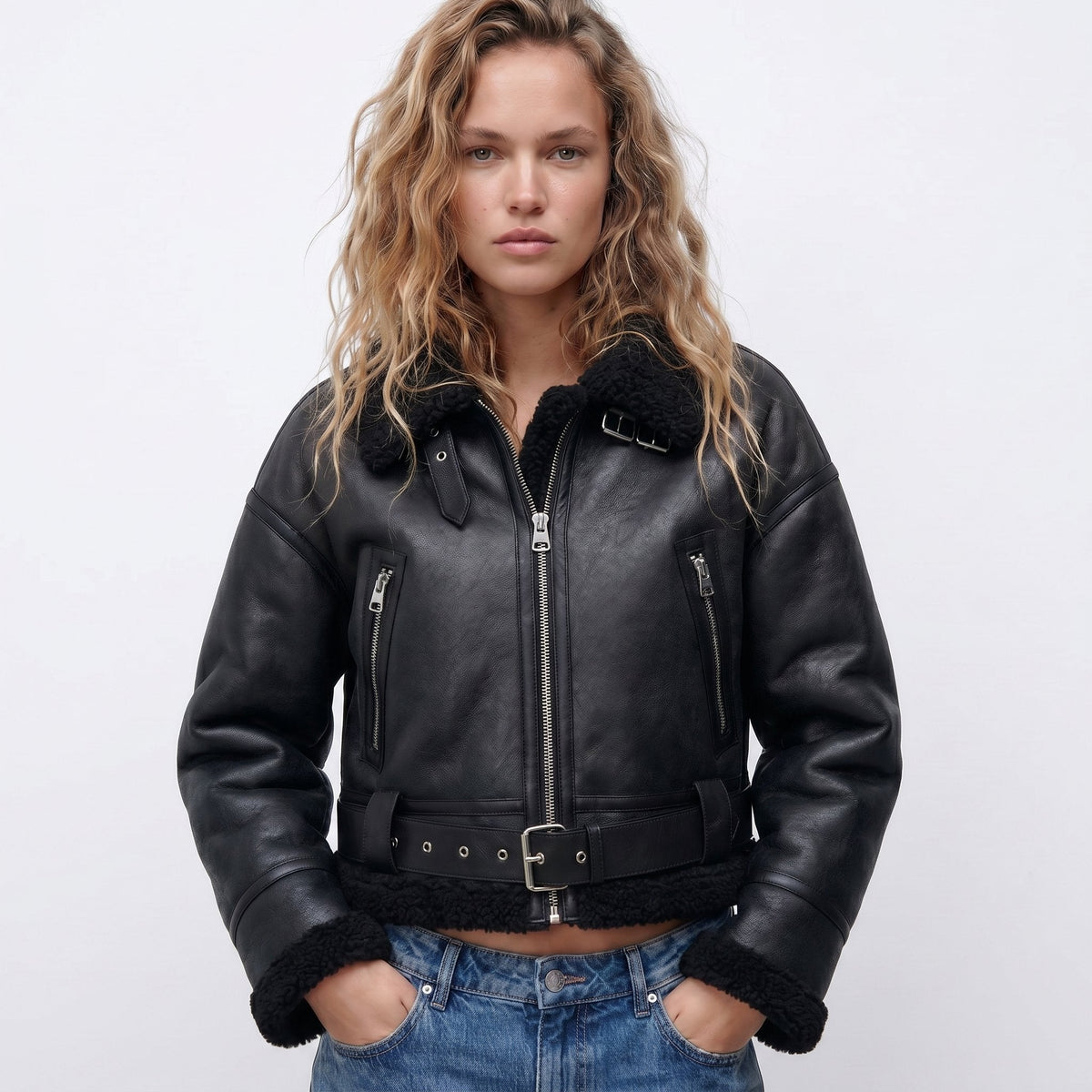 Verena | Cropped Aviator Bomberjack