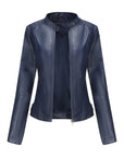 Camille | Staande Kraag Zip-Up Moto Jacket