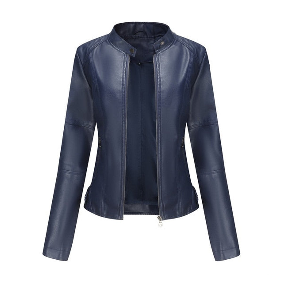 Camille | Staande Kraag Zip-Up Moto Jacket