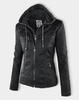 Lucinda | Motojack met Capuchon en Verwijderbare Capuchon