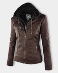 Lucinda | Motojack met Capuchon en Verwijderbare Capuchon