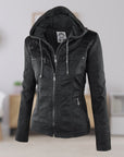 Lucinda | Motojack met Capuchon en Verwijderbare Capuchon