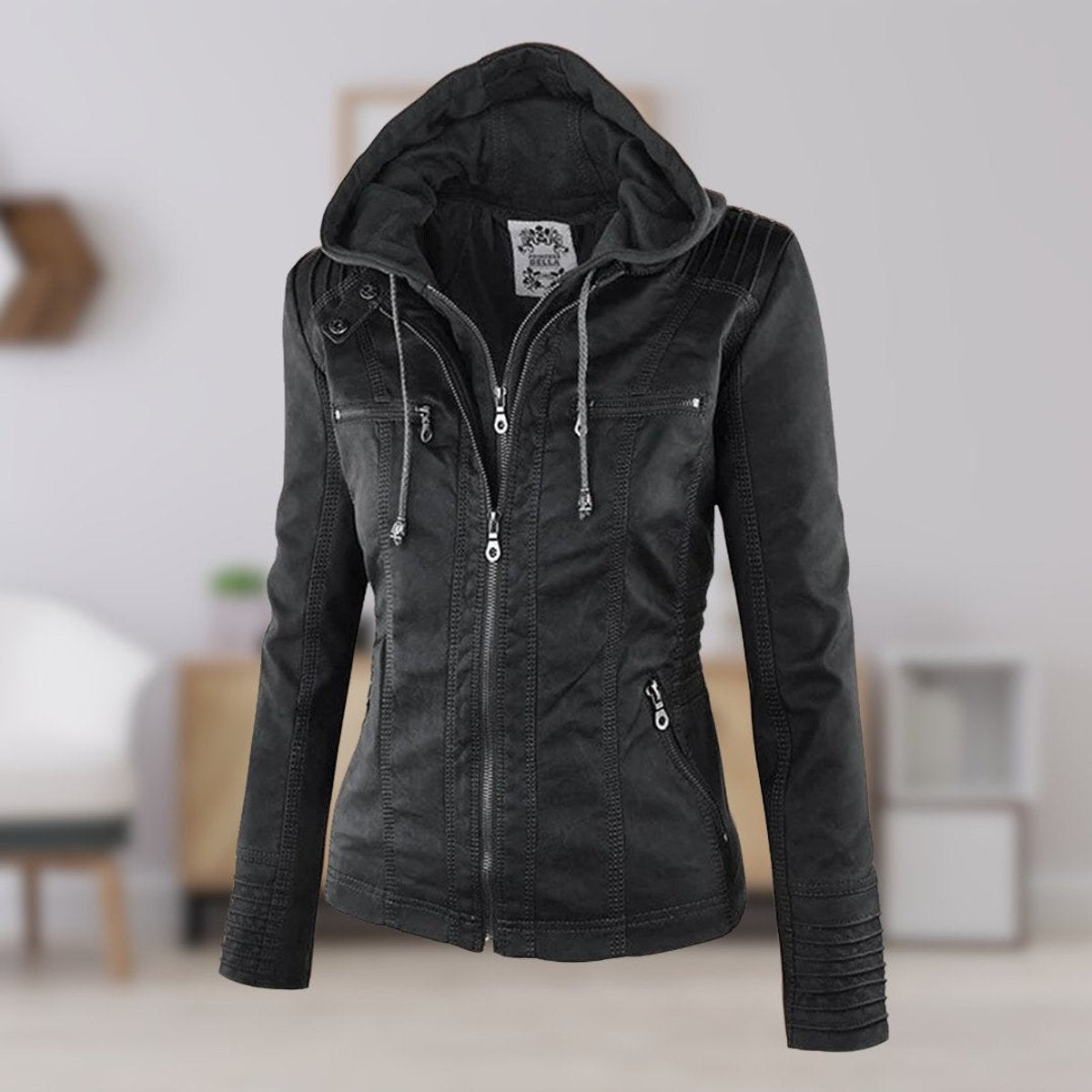 Lucinda | Motojack met Capuchon en Verwijderbare Capuchon
