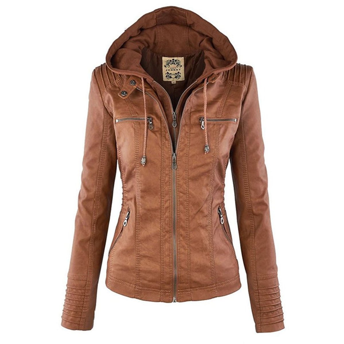 Lucinda | Motojack met Capuchon en Verwijderbare Capuchon