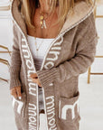Rosabel | Gebreide Cardigan met Kap en Open Voorkant