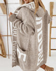 Rosabel | Gebreide Cardigan met Kap en Open Voorkant