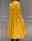 Cornelia | Gewatteerde Lange Trenchcoat met Capuchon