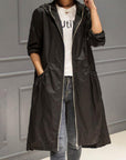 Cornelia | Gewatteerde Lange Trenchcoat met Capuchon