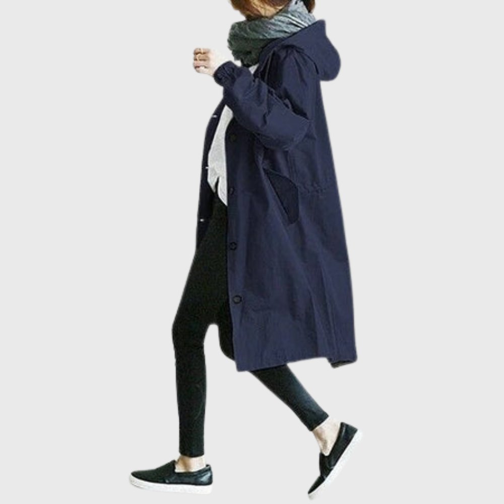Ruth | Gewatteerde Relaxed-Fit Lange Trenchcoat