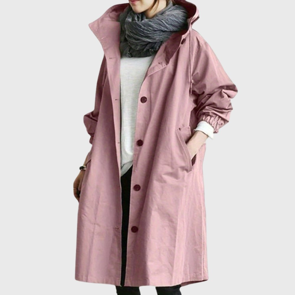 Ruth | Gewatteerde Relaxed-Fit Lange Trenchcoat
