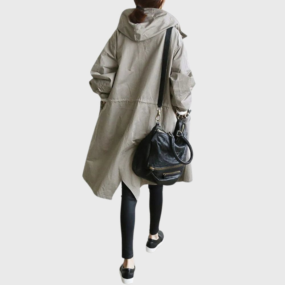 Ruth | Gewatteerde Relaxed-Fit Lange Trenchcoat