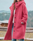 Eleanor | Longline Hooded Button-Front Coat