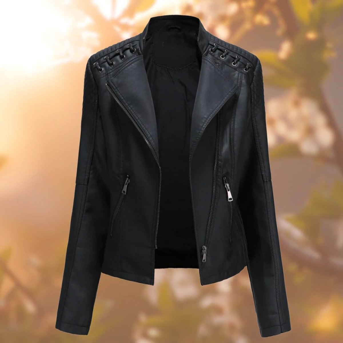 Ruby | Moto-Stijl Zip-Up Bikerjack