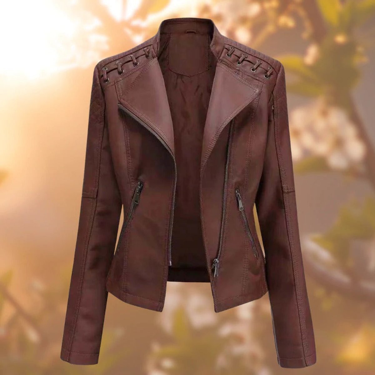 Ruby | Moto-Stijl Zip-Up Bikerjack