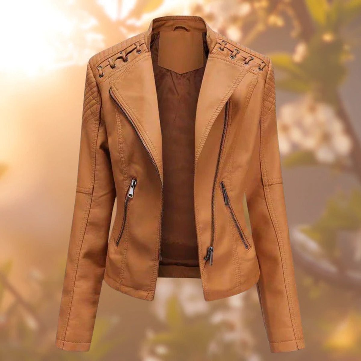 Ruby | Moto-Stijl Zip-Up Bikerjack