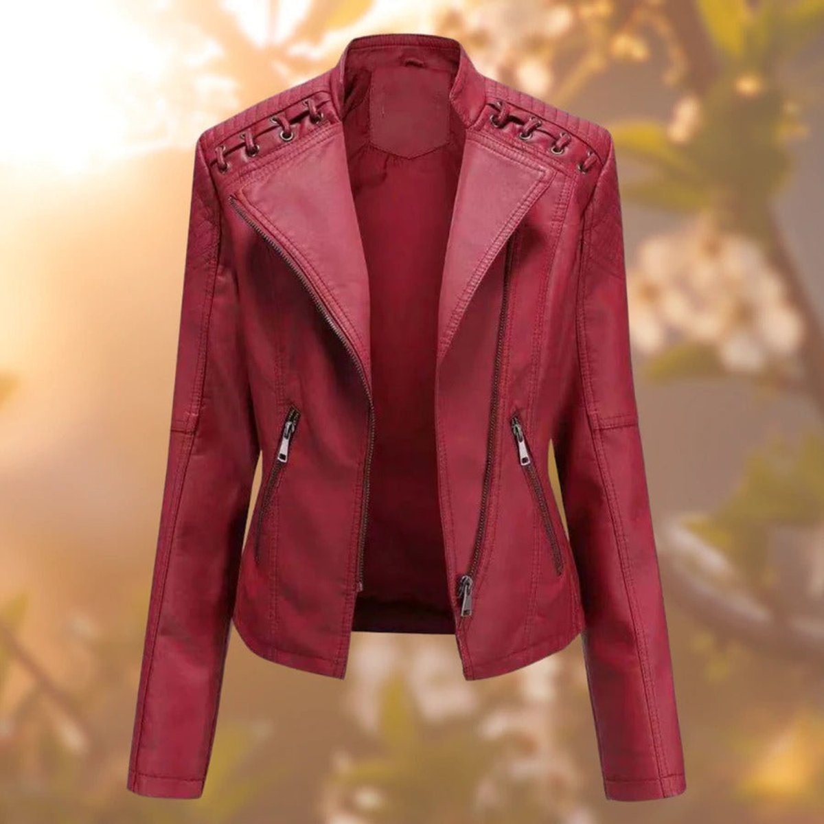 Ruby | Moto-Stijl Zip-Up Bikerjack