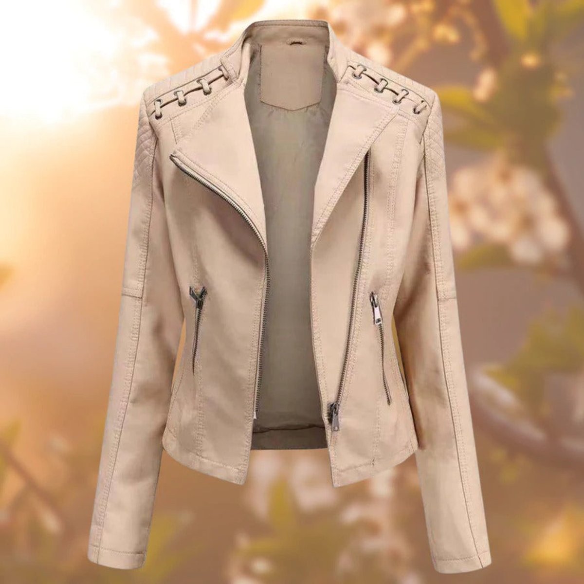 Ruby | Moto-Stijl Zip-Up Bikerjack