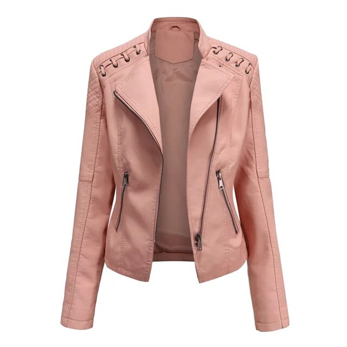 Ruby | Moto-Stijl Zip-Up Bikerjack