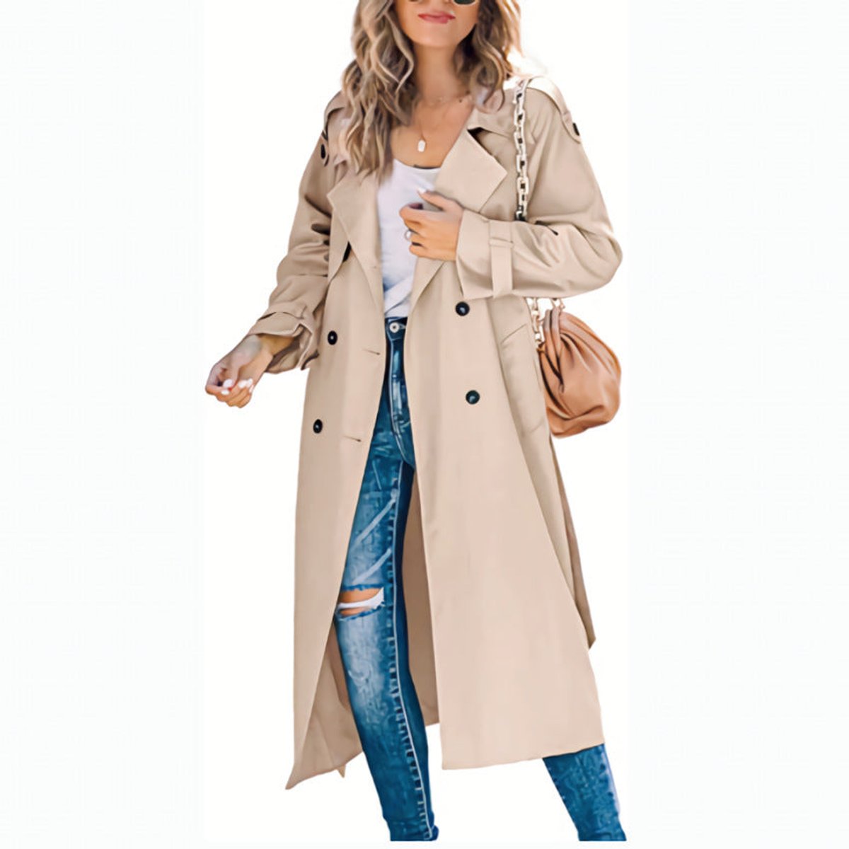 Camilla | Lange Trenchcoat met Ceintuur