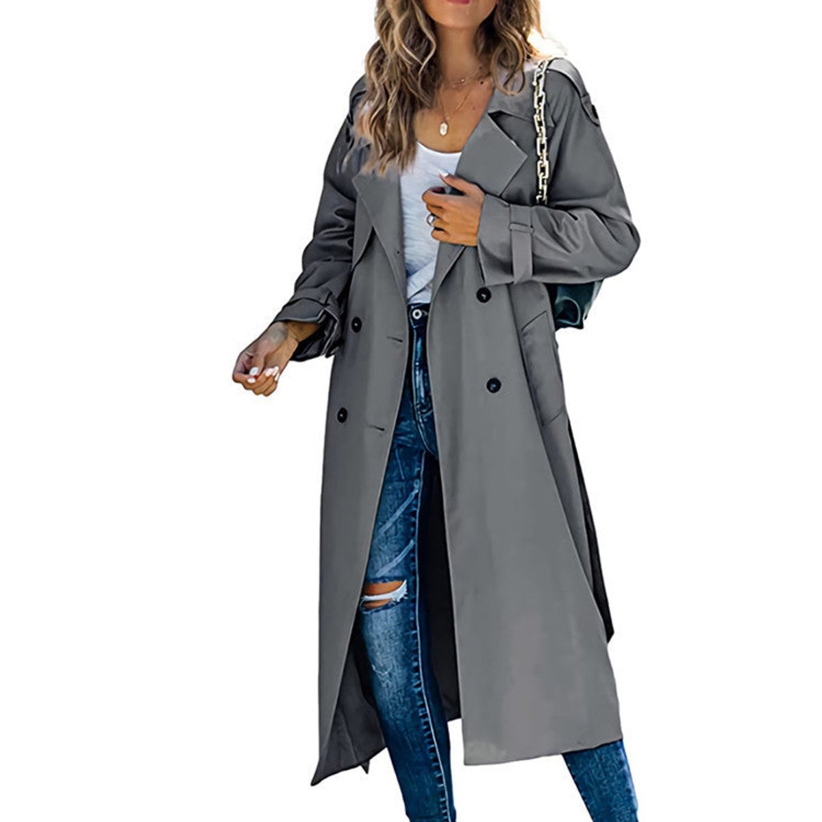 Camilla | Lange Trenchcoat met Ceintuur