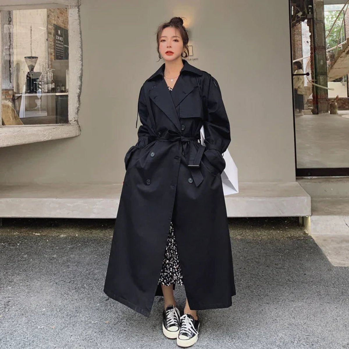 Edith | Oversized Dubbelzijdige Lange Trenchcoat