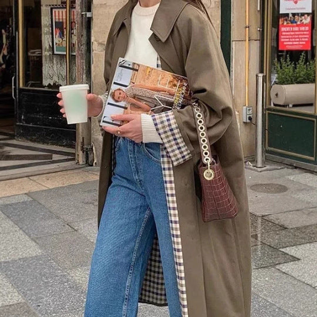 Lucia | Verfijnde Overmaatse Lange Trenchcoat