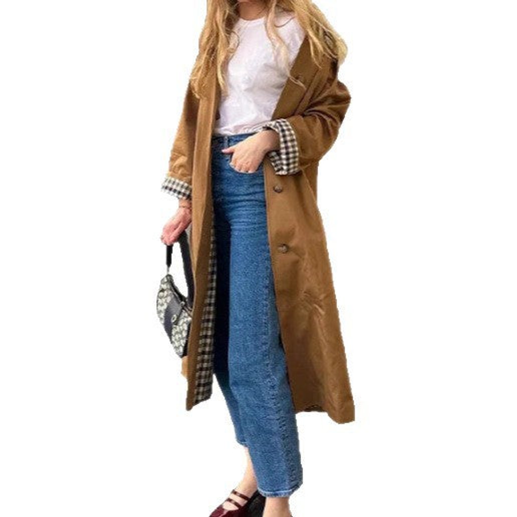 Lucia | Verfijnde Overmaatse Lange Trenchcoat