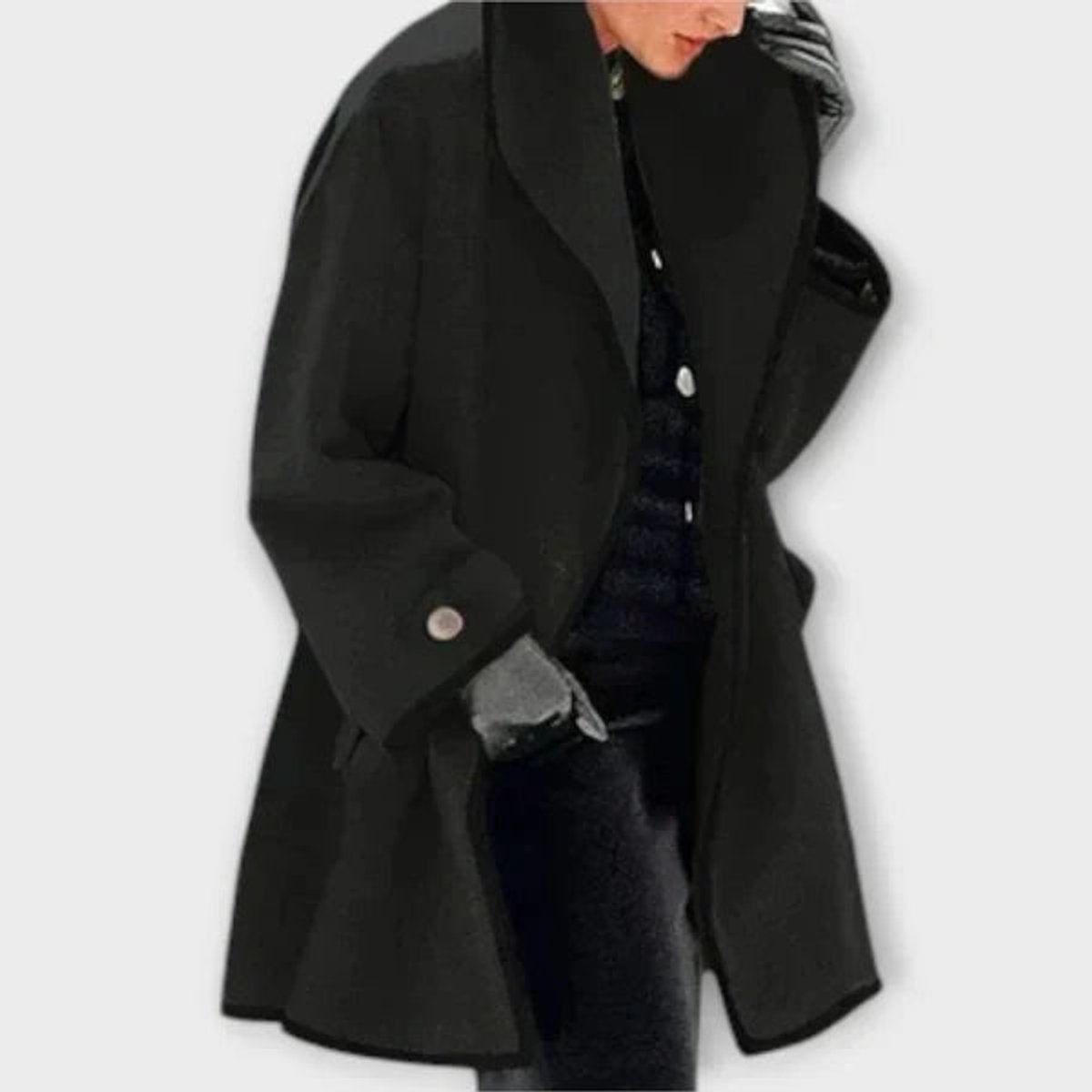 Flora | Oversized Contrast-Trim Jas