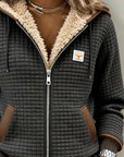 Sandra | Sherpa-Voering Gequilt Zip-Up Hoodie Jas