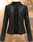 Victoria | Slim-Fit Zip-Up Moto Jacket