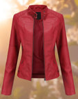 Victoria | Slim-Fit Zip-Up Moto Jacket